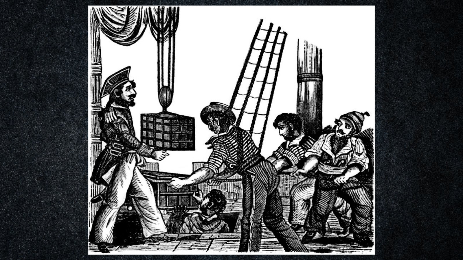 Henry Every pirate selling stolen Mughal treasure to merchants illustration by Howard Pyle